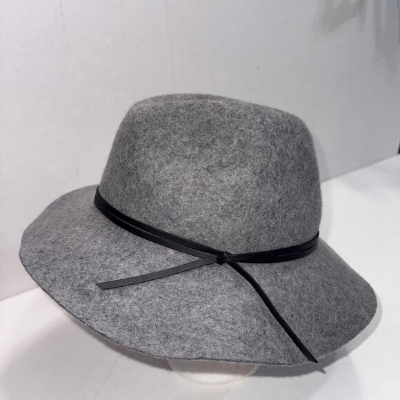 San Diego Hat Co Gray Wool Felt Fedora Hat Beaded Brim Women's One Size - Picture 10 of 10